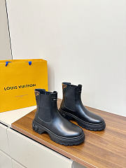 Bagsaaa Louis Vuitton Ruby Flat Ankle Boots in black - 1