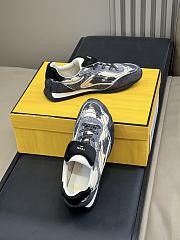 Bagsaaa Fendi Wave Pulse sneakers in grey technical fabric with black suede - 2