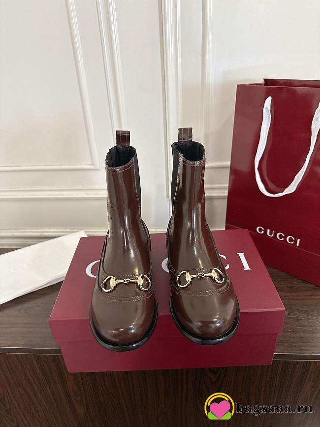 Bagsaaa Gucci Women's boot with Horsebit 847763 brown - 1
