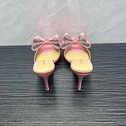 Bagsaaa Mach & Mach Le Cadeau satin mules in pink with a large bow - 2