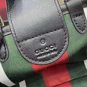 Bagsaaa Gucci Emblem mini bag 855491 beige and black GG fabric - 17.5cm - 2