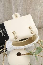Bagsaaa Chanel Backpack AS5711 White Quilted Sequins - 21cm - 3