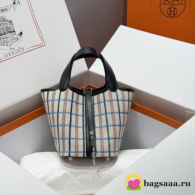 Bagsaaa Hermes Picotin Lock 18 bag black / beige - 19cm - 1