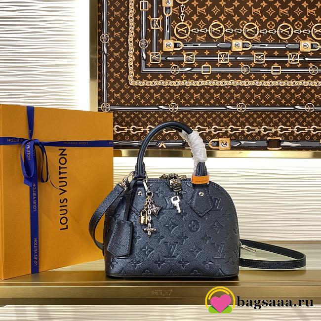 Bagsaaa Louis Vuitton Neo Alma BB handbag in navy blue Monogram Empreinte - 23.5cm - 1