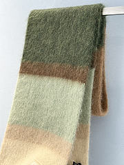 Bagsaaa Miu Miu striped wool and mohair scarf with fringes multi-color - 3
