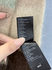 Bagsaaa Miu Miu striped wool and mohair scarf with fringes multi-color - 2