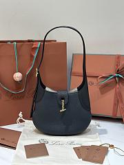 Bagsaaa Loro Piana Bobbin bag in the mini size and black - 19*6*16 cm - 1