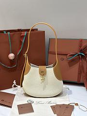 Bagsaaa Loro Piana Bobbin bag in the mini size and beige - 19*6*16 cm - 1