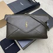 Bagsaaa YSL Cassandre XXL envelope pouch on chain in lambskin 841702 LIGHT MUSK - 35cm - 1