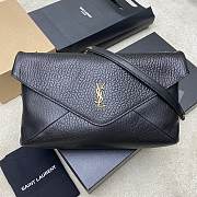 Bagsaaa YSL Cassandre XXL envelope pouch on chain in lambskin 841702 black - 35cm - 1