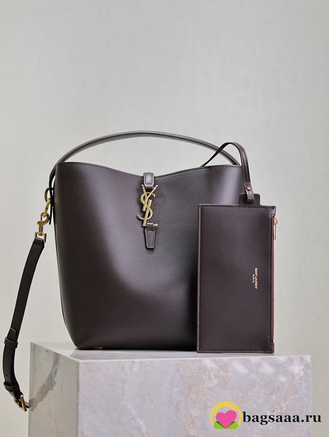 Bagsaaa LE 37 in shiny leather 742828 dark chocolate - 20 X 25 X 16 CM - 1