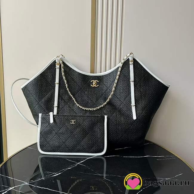 Bagsaaa Chanel Maxi Shopping Bag AS5463 Black & White - 59cm - 1