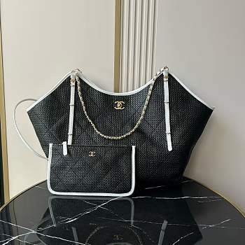 Bagsaaa Chanel Maxi Shopping Bag AS5463 Black & White - 59cm