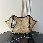 Bagsaaa Chanel Small Tote AS6015 Beige & Black - 28cm - 1