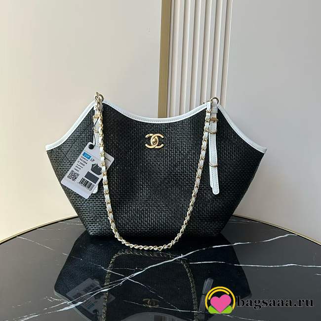 Bagsaaa Chanel Small Tote AS6015 Black & White - 28cm - 1