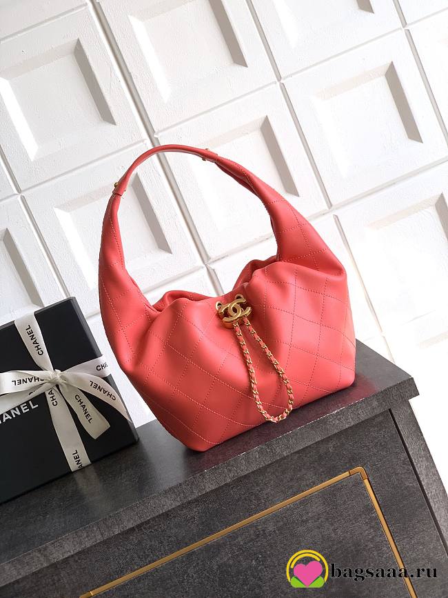 Bagsaaa Chanel Hobo Handbag AS5976 Coral - 32cm - 1