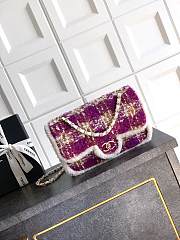 Bagsaaa Chanel Large Flap Bag AS5686 Fuschia Tweed - 26.5cm - 1
