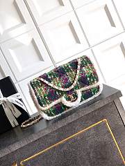 Bagsaaa Chanel Large Flap Bag AS5686 Green Tweed - 26.5cm - 1