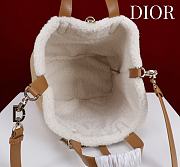 Bagsaaa DiorAlps Medium Dior Toujours Vertical Tote Bag Beige Suede and Ecru Merino Wool - 24cm  - 4