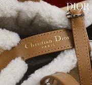 Bagsaaa DiorAlps Medium Dior Toujours Vertical Tote Bag Beige Suede and Ecru Merino Wool - 24cm  - 2