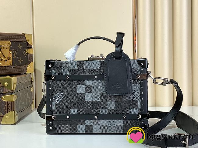 Bagsaaa Louis Vuitton Handle Trunk D16 in Damoflage Black canvas - 24cm - 1