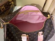 Bagsaaa LV Keepall Bandoulière 45 bag Monogram canvas with pink-and-green stripes - 45cm - 4