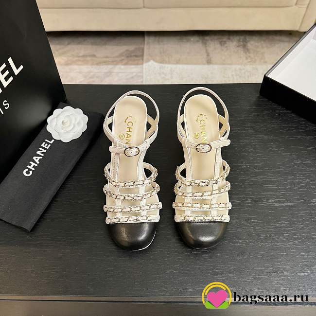 Bagsaaa Chanel Slingbacks G46956 white - 9cm - 1
