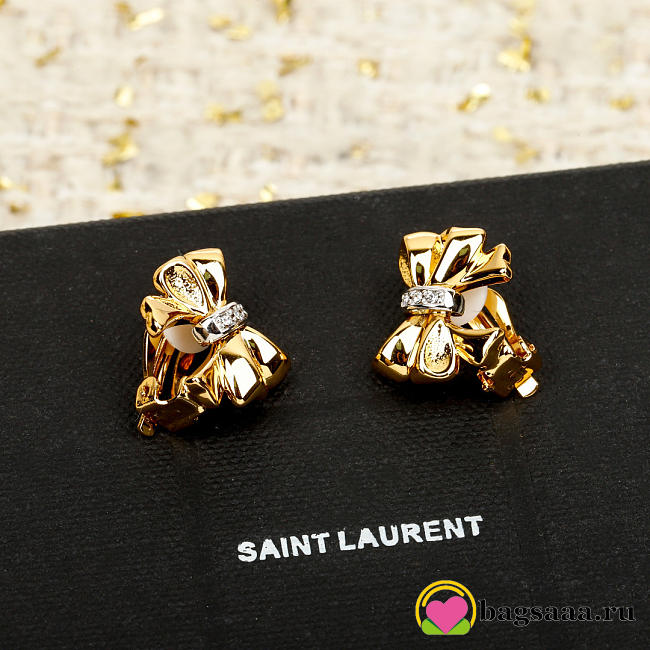Bagsaaa YSL bow earrings gold - 1