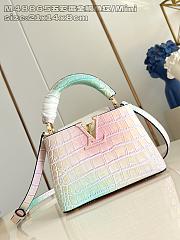 Bagsaaaa Louis Vuitton Capucines Mini bag multi-color crocodile-embossed leather - 21cm - 1