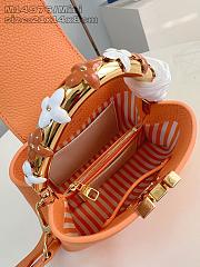 Bagsaaa Louis Vuitton Capucines Mini handbag in orange Taurillon leather - 21cm - 4
