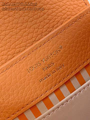 Bagsaaa Louis Vuitton Capucines Mini handbag in orange Taurillon leather - 21cm - 3