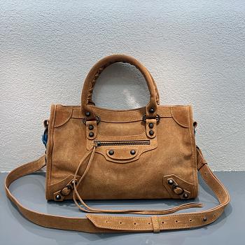 Bagsaaa Balenciaga Le City Bag Small in camel suede calfskin - 30cm