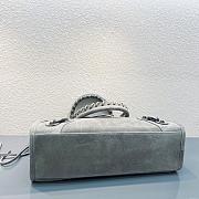 Bagsaaa Balenciaga Le City Bag Small in storm grey waxed suede calfskin - 30cm - 2