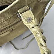 Bagsaaa Balenciaga Le City Bag Small in olive green waxed suede calfskin - 30cm - 4
