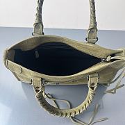 Bagsaaa Balenciaga Le City Bag Small in olive green waxed suede calfskin - 30cm - 3