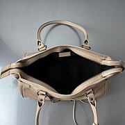 Bagsaaa Balenciaga Le City Bag East-West in sesame Arena lambskin - 40 cm - 4