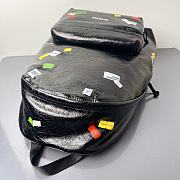 Bagsaaa Balenciaga Explorer Backpack in black Arena lambskin with printed stickers - 47cm - 3