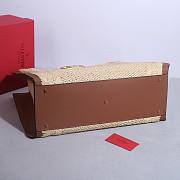 Bagsaaa Valentino Garavani VLogo Signature raffia tote bag with brown leather - 48cm - 4