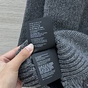 Bagsaaa Prada Intarsia Wool-Cashmere Button-Front Cardigan gray - 3