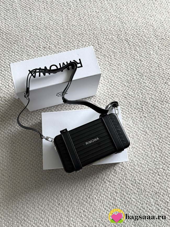 Bagsaaa Rimowa Personal Aluminum Cross-Body Bag in black - 1