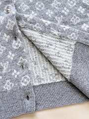 Bagsaaa Louis Vuitton Monogram Brushed Knit Cardigan gray - 4