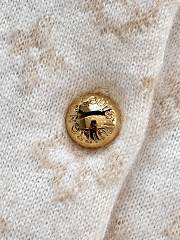 Bagsaaa Louis Vuitton Monogram Brushed Knit Cardigan beige - 3