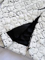Bagsaaa Chanel sherpa white jacket with black trim - 2