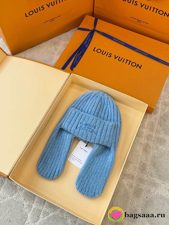 Bagsaaa Louis Vuitton LV Headline Beanie blue - 1