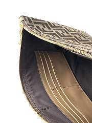 Bagsaaa Fendi Flat Baguette Large Pouch in brown FF jacquard fabric - 34cm - 3