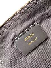 Bagsaaa Fendi Flat Baguette Large Pouch in brown FF jacquard fabric - 34cm - 2