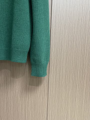 Bagsaaa Gucci knit wool sweater with intarsia in dark green - 4