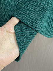 Bagsaaa Gucci knit wool sweater with intarsia in dark green - 3