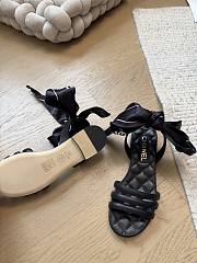 Bagsaaa Chanel Sandals G46940 black Lambskin & Silk - 2