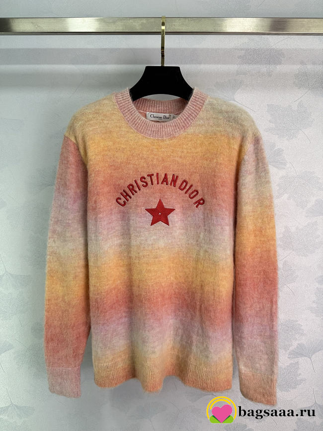 Bagsaaa Dior sleeved sweater in multicolor wool - 1